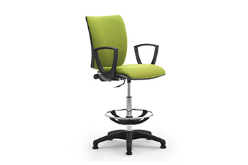 Tabouret pivotant avec repose-pieds pour laboratoire et industrie Sprint
