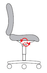 Chaises ergonomiques - Réglage au moyen d'un levier sous le siège