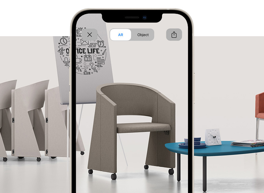 fauteuil pliantes pour conferences avec tablet avec realite augmentee REEF
