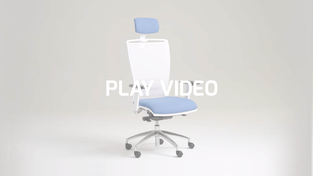 Design fauteuil blanc avec dossier en maille | Cometa W by Leyform