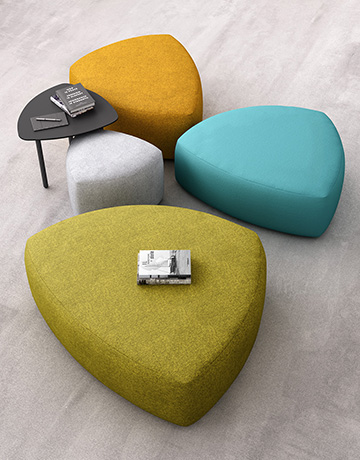 Pouf colore pour hall moderne et open-space | GOGO by Leyform