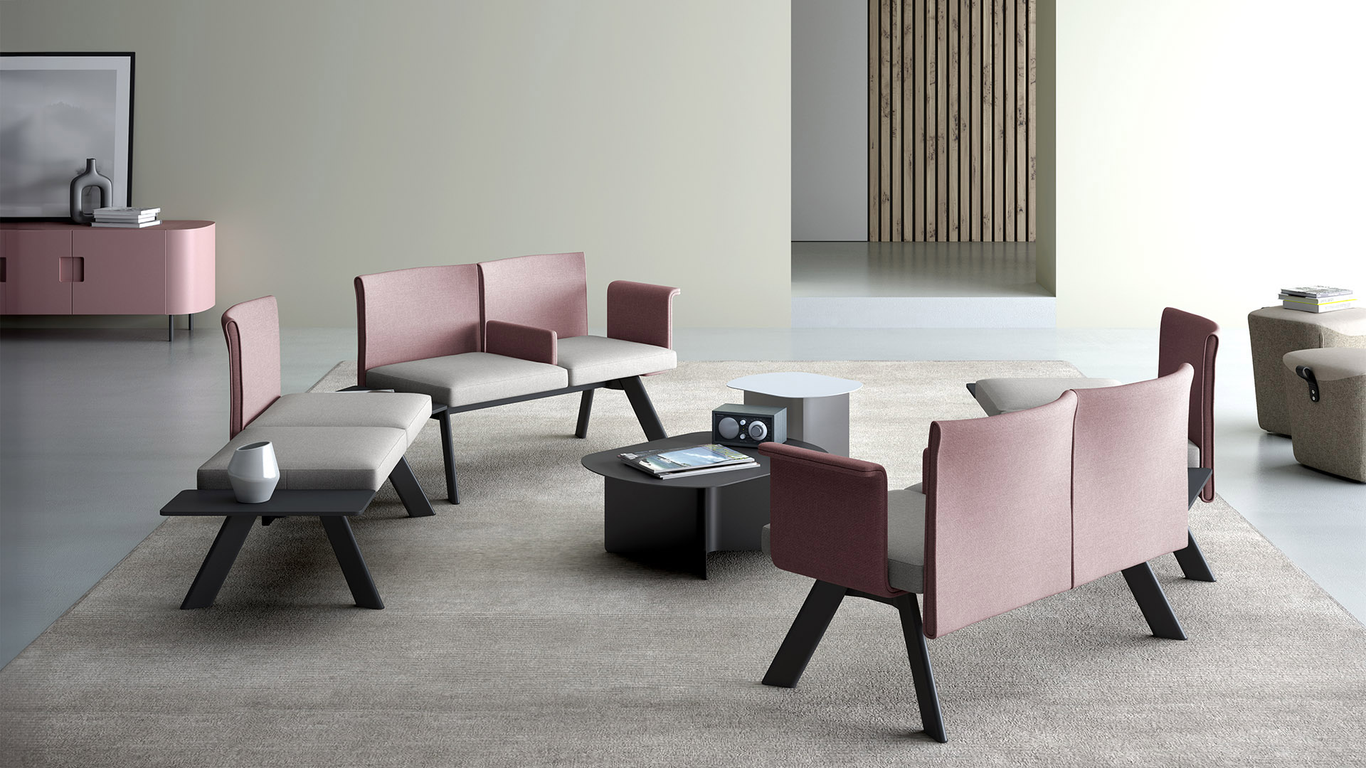 Bancs modulaire pour public Salons open-space OLA
